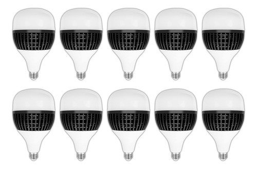 80w Alta Potencia 8000lm Foco Led Base E27 Bombilla 10pz Blanco Frío