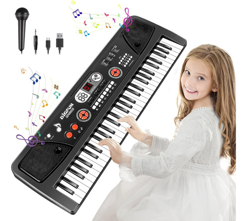 Teclado De Piano Electrónico De 61 Teclas Para Niños Con...