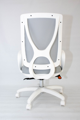 Silla De Escritorio Alma White Edition Color Gris Claro Material Del Tapizado Tela