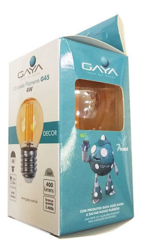 Imagem 3 de 4 de Lâmpada Led G45 Bolinha 4w Filamento 110v Gaya