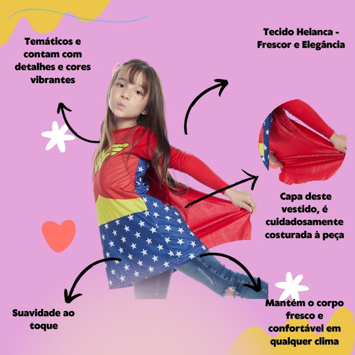 Kit 4 Vestido Com Capa Helanca Tecido Qualidade Premium