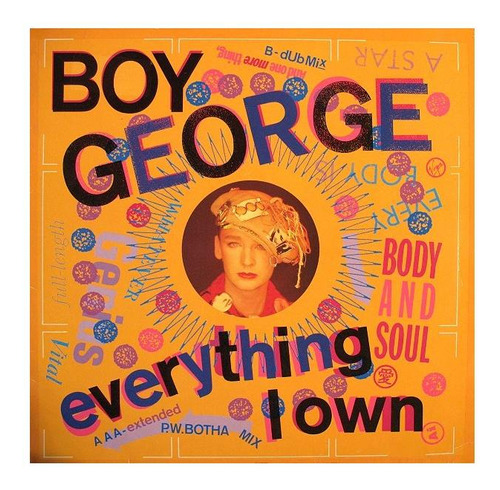 Boy George - Everything I Own | 12'' Maxi Single Vinilo Usad
