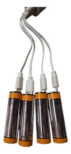 4 Baterias Recargables Li-ion Aa, De 1460 Mah Con Cable