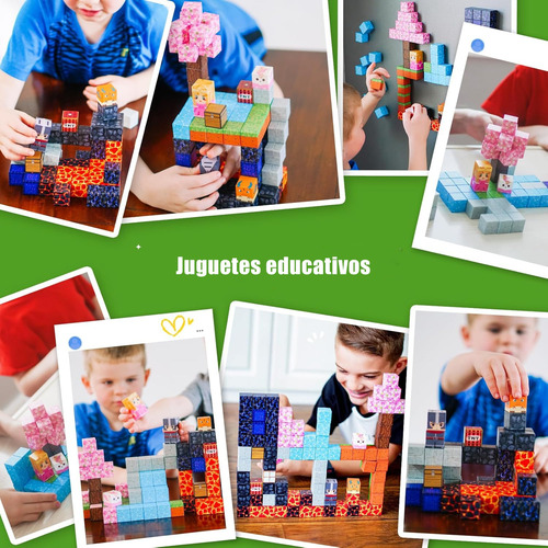 Juguetes De Construcción Bloques Minecraft Juegos Stem 84pzs