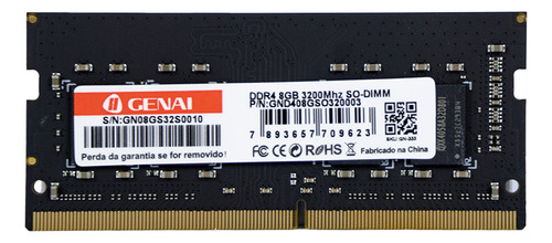 Memória Ddr4 8gb 3200mhz Notebook Sodimm
