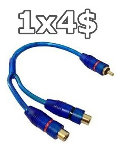 Cable Audio Video 1 Rca Macho 2 Rca Hembra  