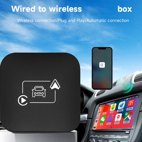 Carplay Android Auto Mini Ai Box Wifi Sem Fio