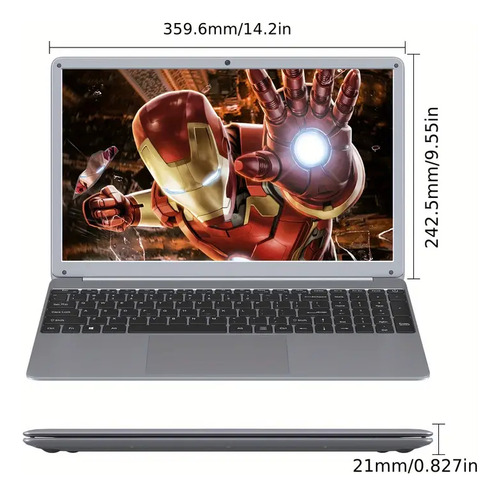 15.6 Laptops Intel Core I3-5005u 16gb+256gb Ssd Win11 Pro Color Gris