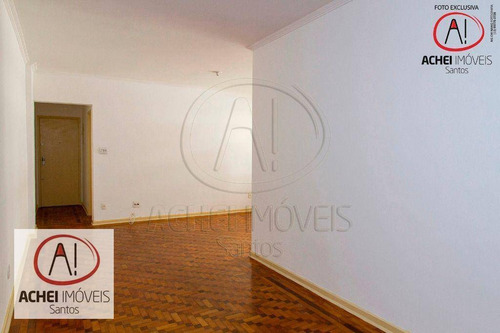 Imagem 4 de 28 de Apartamento Com 3 Dormitórios, Dependência Completa, Vaga Demarcada À Venda, 93 M² Por R$ 520.000 - Gonzaga - Santos/sp - Ap10663
