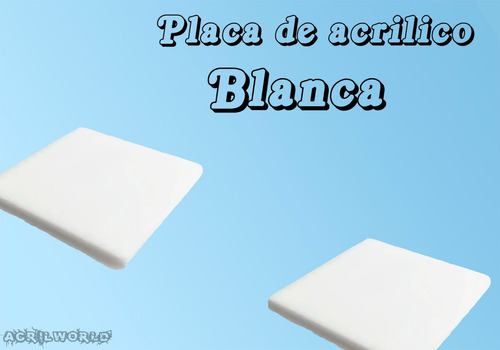 3 Placas De Acrílico Blanco 3mm 21.59 X 27.94 Cm Carta