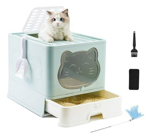 Caja De Arena Para Gatos Compatible Con Gatos De Hasta 8kg.