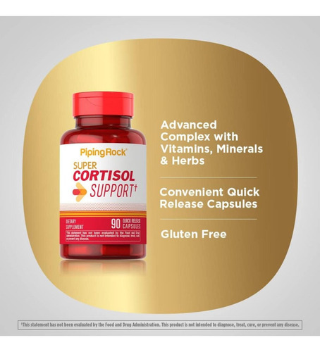 Súper Cortisol Support De Piping Rock Sin Sabor
