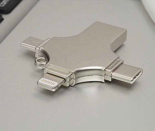 Usb Flash Drive 4 En 1, iPhone, Android Windows 64 Gb