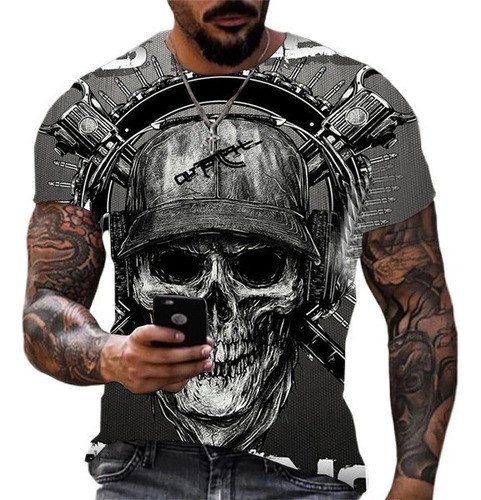 Camiseta De Terror De Verano Camiseta Estampada 3d Punk Rock