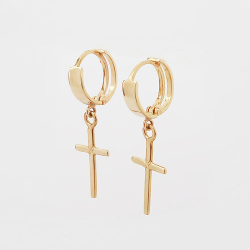 Amor Eterno - Arracadas Huggie Mini / Aretes Oro 10k