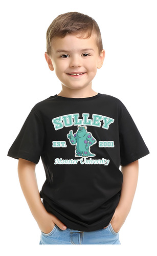 Playera Infantil Monsters University Sullivan Cuello Redondo