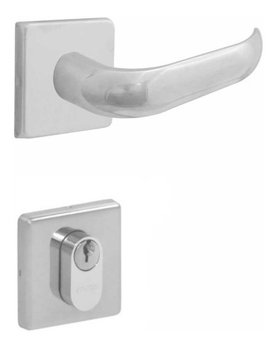 Fechadura P/ Porta Externa Stam 803/09 Roseta Quadrada Inox