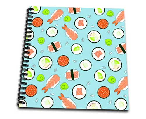 Db 201728 2 Cute Blue Sushi Pattern Memory Book 12 By 1...