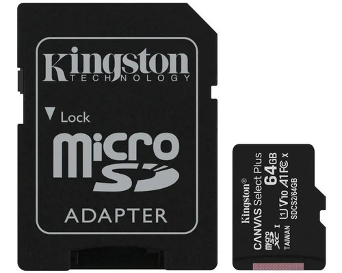 Imagen 2 de 2 de Memoria Micro Sd Kingston 64gb Canvas Plus Clase 10 100mb/s