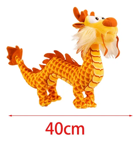 ( Muñeco De Dragón De Animales De Peluche Suave Amarillo