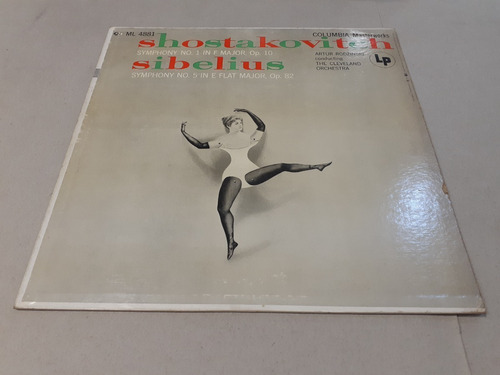 Symphony 1 & 5, Shostakovich/sibelius - Lp Vinilo Usa 8/10