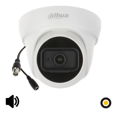 Camara Minidomo Dahua Audio Hdcvi 2mp 2.8mm Ir30m Micrófono