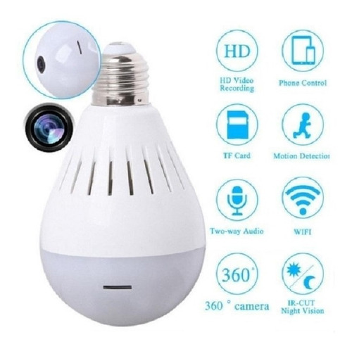 Camara De Seguridad 360 Bombillo Discreta Wifi