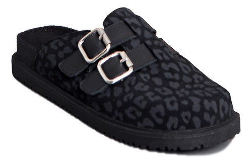 Zuecos Mules Suecos Base Eva Mujer Gamuza Hebillas Moda Melu