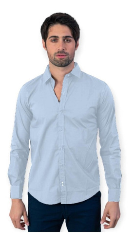 Camisa Manga Larga Clasica Con Spandex | Stone [620222]