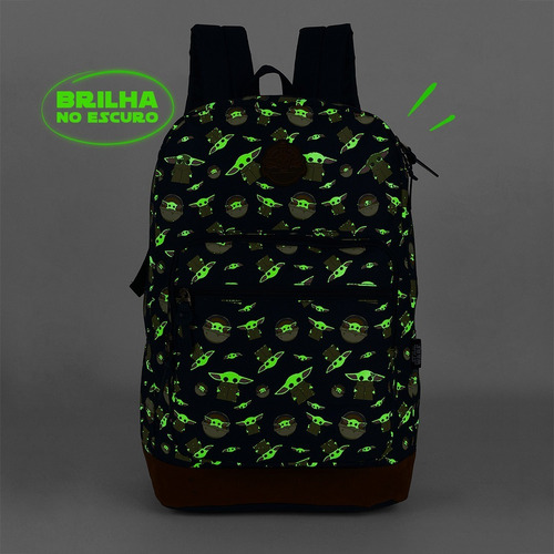 Imagem 2 de 7 de Mochila Baby Yoda Brilha No Escuro - Star Wars Original