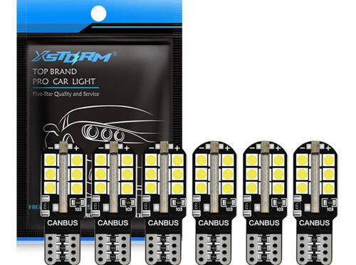 6 Lampadas Pingo 24 Led Chip T10 Canbus Canceler Forte 5w 