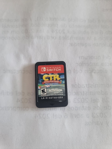 Ctr Crash Team Racing Nitro Fueled Nintendo Switch Sin Caja