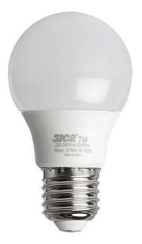 Lámpara Led Sica 9w - Clásic - Luz Fría - Cálida X10 Unid.