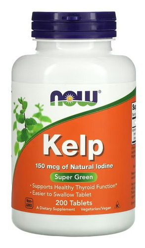 Kelp Alga Now Foods 150 Mcg Iodo Natural 200 Capsulas