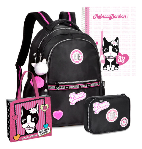 Kit De Mochila E Estojo Rebecca Bonbon Rb Com Copo Oficial