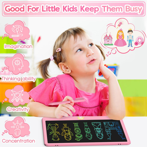 Tableta Lcd De Escritura Para Niños De 12 Pulgadas Color