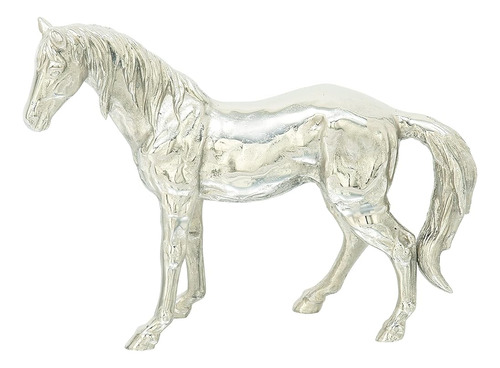 Deco 79 Glam Aluminum Horse Sculpture, 23  X 6  X 17 , Plata