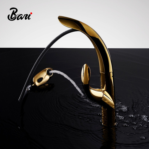 Griferia De Lavamano Foglia Gold Chrome Marca Bari