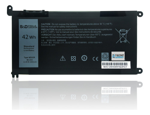 Batería Wdxor T2jx4 Para Dell Inspiron 13 5378 5000 17 5000