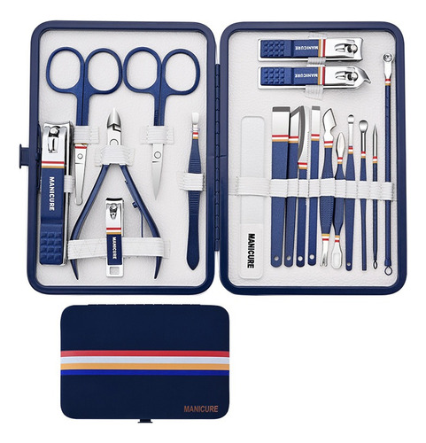 Kit Manicure Set Para Uñas Corta Uñas Set Pedicure Uñas 19ps