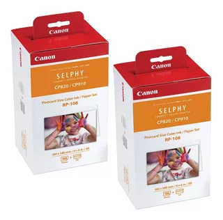 Canon Papel Y Tinta Rp-108 Para Selphy Paquete De 2 Cajas