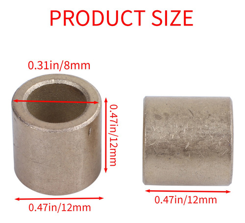 2 Piezas De Cojinetes De Bujes De Bronce Sinterizado Sumergi