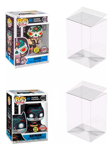 Funko Pop Bane 412 Batman 409 Dia Muertos Paquete Protector