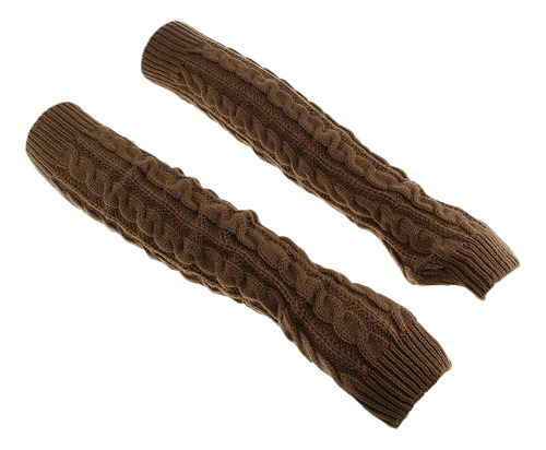 Guantes Largos Sin Dedos Tejidos De Invierno Para Mujer