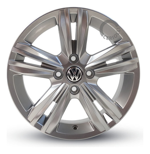 Roda Aro 17 4x100 Krmai S18 Tiguan Rline / Valor Unitário Cor Prata 4x100