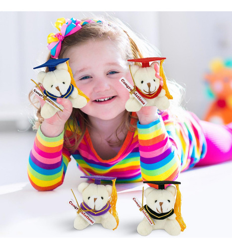 Bear Plush 1 Set Graduation Bear Figure Plush Animal Doll Wi