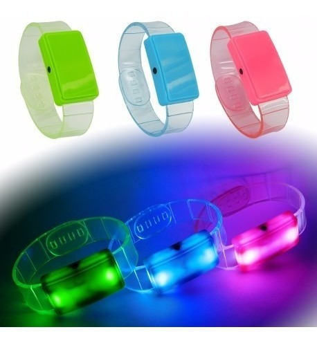 Brazalete Luminoso Manilla Neon Pulsera Led Hora Loca Fiesta