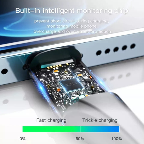 Cable Lightning 2 Metros Led Uso Rudo Para iPhone iPad