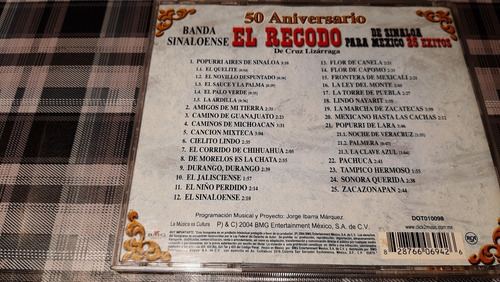 El Recodo De Sinaloa - México - 25 Éxitos- Cd Impecable (Usado)