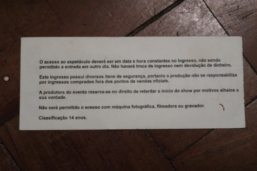 Ingresso Misfits Bar Opinião Porto Alegre 2008